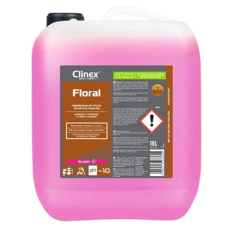 362931-383846-uniwersalny_plyn_clinex_floral_do_mycia_podl-800w Uniwersalny płyn CLINEX Floral, do mycia podłóg, Blush, 10l - obrazek 1