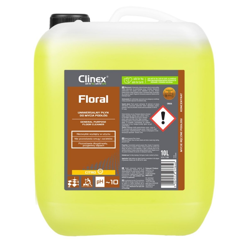 362932-383847-uniwersalny_plyn_clinex_floral_do_mycia_podl-800w-1 Uniwersalny płyn CLINEX Floral, do mycia podłóg, Citro, 10l - obrazek 1