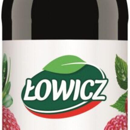 Syrop owocowy ŁOWICZ, malina z żurawiną, 400ml (opakowanie 6 szt.)
