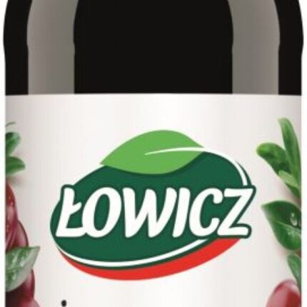 Syrop owocowy ŁOWICZ, żurawinowy, 400ml (opakowanie 6 szt.)