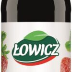 Syrop owocowy ŁOWICZ, truskawkowy, 400ml (opakowanie 6 szt.)