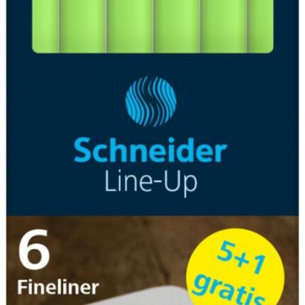 Cienkopis SCHNEIDER LINE-UP PASTEL, 0,4mm, 6 szt, pudełko z zawieszką, mix kolorów