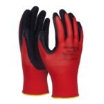 Rękawice DONAU SAFETY Super Latex, kat. II, rozm. 8, czerwone (pakiet 12 opakowań)