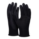 Rękawice DONAU SAFETY PU Black, kat. II, rozm. 10, czarne (pakiet 12 opakowań)