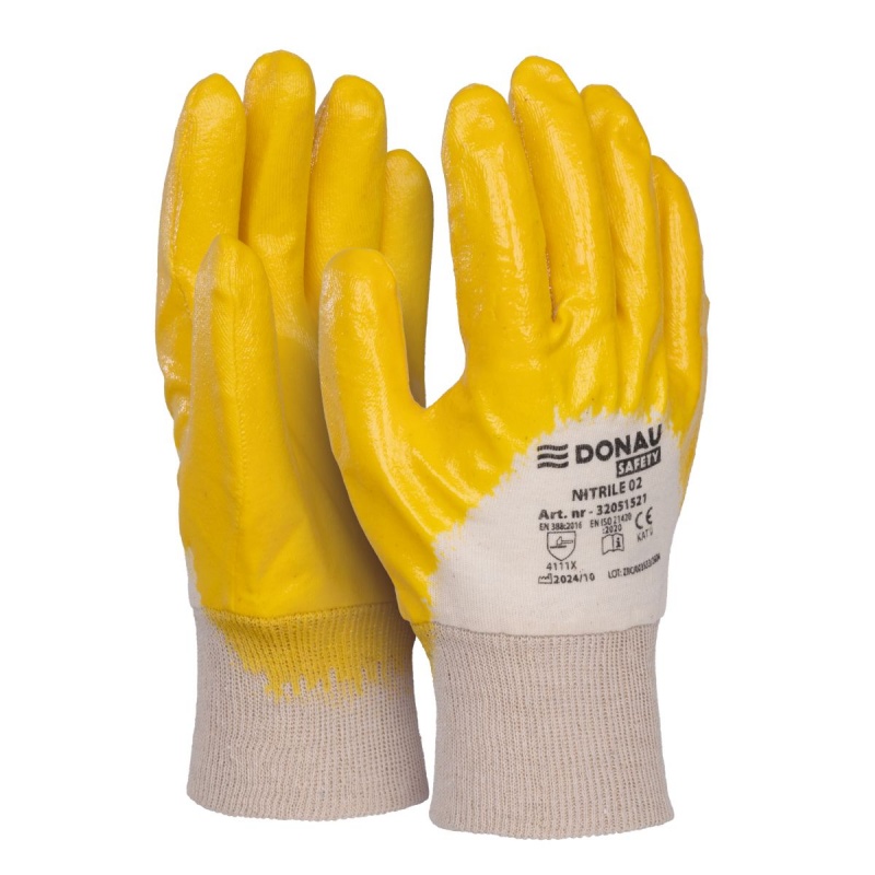 363317-384621-rekawice_donau_safety_nitrile_02_kat_ii_rozm-800w Rękawice DONAU SAFETY Nitrile 02, kat. II, rozm. 10, żółte (pakiet 12 opakowań) - obrazek 1