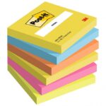 Karteczki samoprzylepne Post-it®, ENERGETIC, 76x76mm, 6x100 kart.