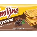 Wafle Familijne JUTRZENKA, 180 g, kakaowe (opakowanie 24 szt.)