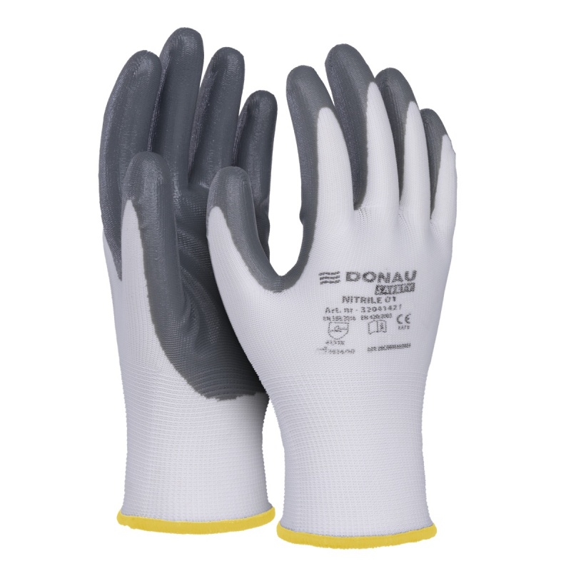 364863-384614-rekawice_donau_safety_nitrile_01_kat_ii_rozm-800w Rękawice DONAU SAFETY Nitrile 01, kat. II, rozm. 8, szare (pakiet 12 opakowań) - obrazek 1