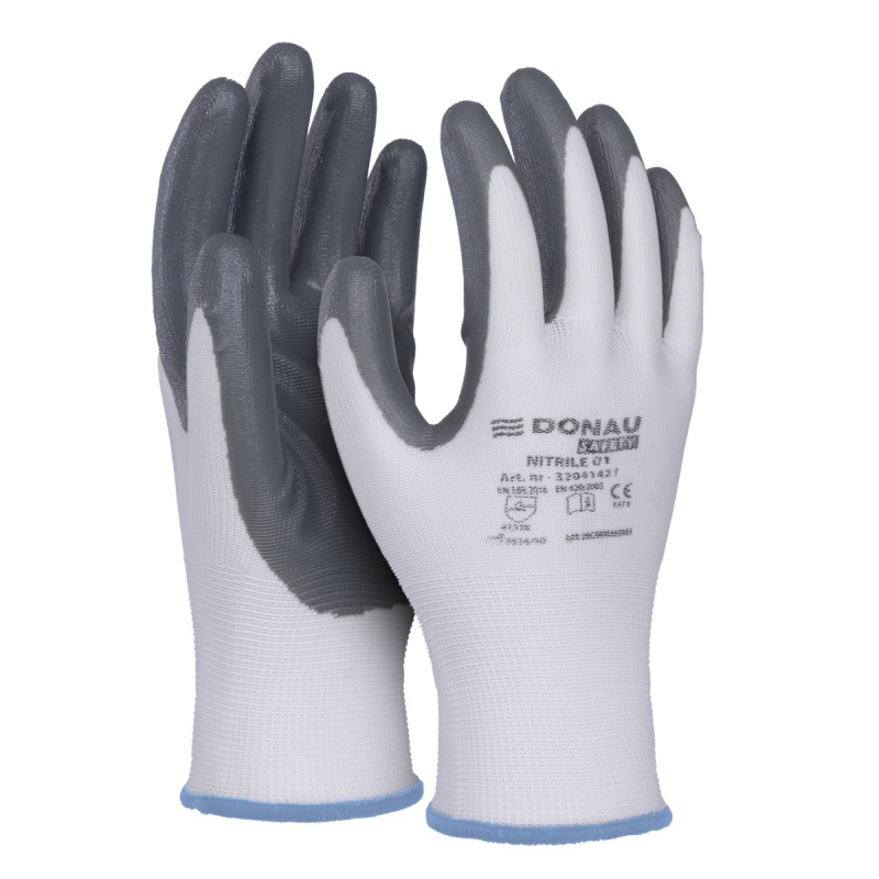 364866-384615-rekawice_donau_safety_nitrile_01_kat_ii_rozm-800w Rękawice DONAU SAFETY Nitrile 01, kat. II, rozm. 9, szare (pakiet 12 opakowań) - obrazek 1