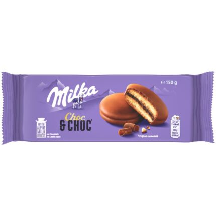 Ciastka MILKA Choc&Choc, 150g (opakowanie 12 szt.)
