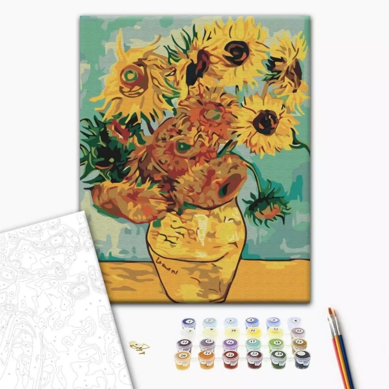 366136-386690-malowanie_po_numerach_brushme_40x50_cm_slone-800w-1 Malowanie po numerach BRUSHME, 40x50 cm, Słoneczniki Van Gogh, 1 szt., w pudełku - obrazek 1