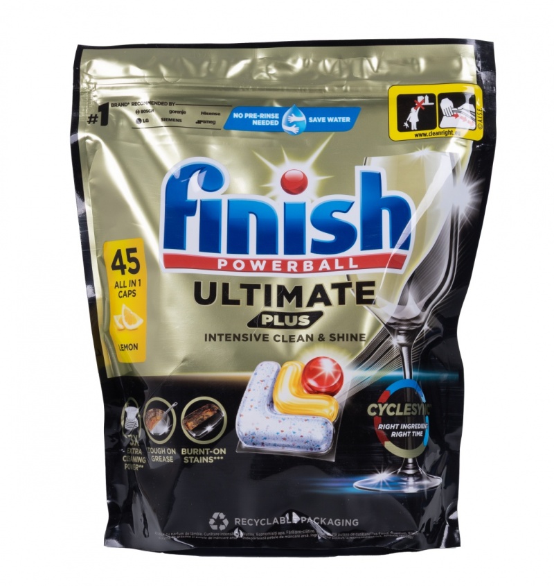 366172-386719-tabletki_do_zmywarki_finish_ultimate_plus_45-800w Tabletki do zmywarki FINISH Ultimate Plus, 45 szt., lemon - obrazek 1