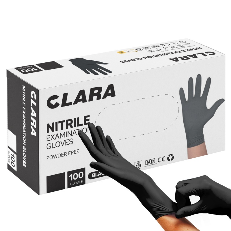 367190-387618-rekawice_nitrylowe_bezpudrowe_clara_100_szt_-800w Rękawice nitrylowe bezpudrowe CLARA, 100 szt., rozmiar S, czarne - obrazek 1