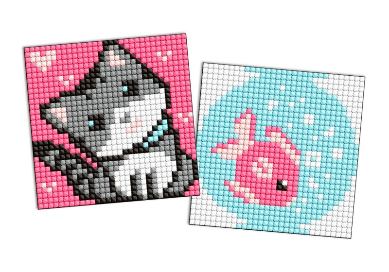 367264-387117-diamentowa_mozaika_na_magnesie_ideyka_9x9_cm-800w Diamentowa mozaika na magnesie IDEYKA, 9x9 cm, kids, ryba i kotek, 2 szt. - obrazek 1