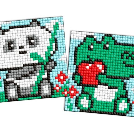Diamentowa mozaika na magnesie IDEYKA, 9x9 cm, kids, dziwne rozkosze, 2 szt.