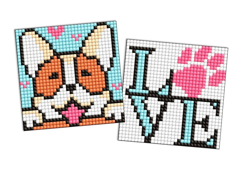 367282-387126-diamentowa_mozaika_na_naklejce_ideyka_9x9_cm-800w-1 Diamentowa mozaika na naklejce IDEYKA, 9x9 cm, kids, uroczy mały piesek, 2 szt. - obrazek 1