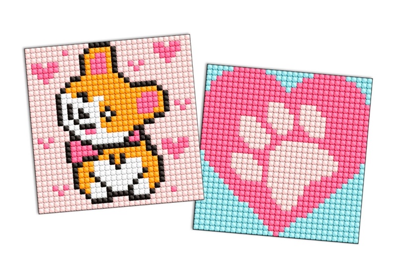 367294-387132-diamentowa_mozaika_na_naklejce_ideyka_9x9_cm-800w-1 Diamentowa mozaika na naklejce IDEYKA, 9x9 cm, kids, corgi, 2 szt. - obrazek 1