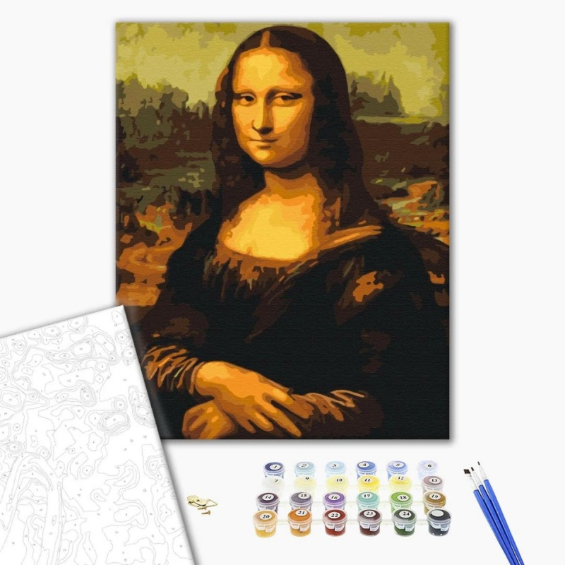 368162-388626-malowanie_po_numerach_brushme_40x50_cm_mona_-800w-1 Malowanie po numerach BRUSHME, 40x50 cm, Mona Lisa, 1 szt., w pudełku - obrazek 1