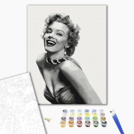 Malowanie po numerach BRUSHME, 40x50 cm, niezapomniana Monroe, 1 szt., w pudełku