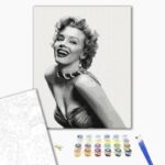 Malowanie po numerach BRUSHME, 40x50 cm, niezapomniana Monroe, 1 szt., w pudełku