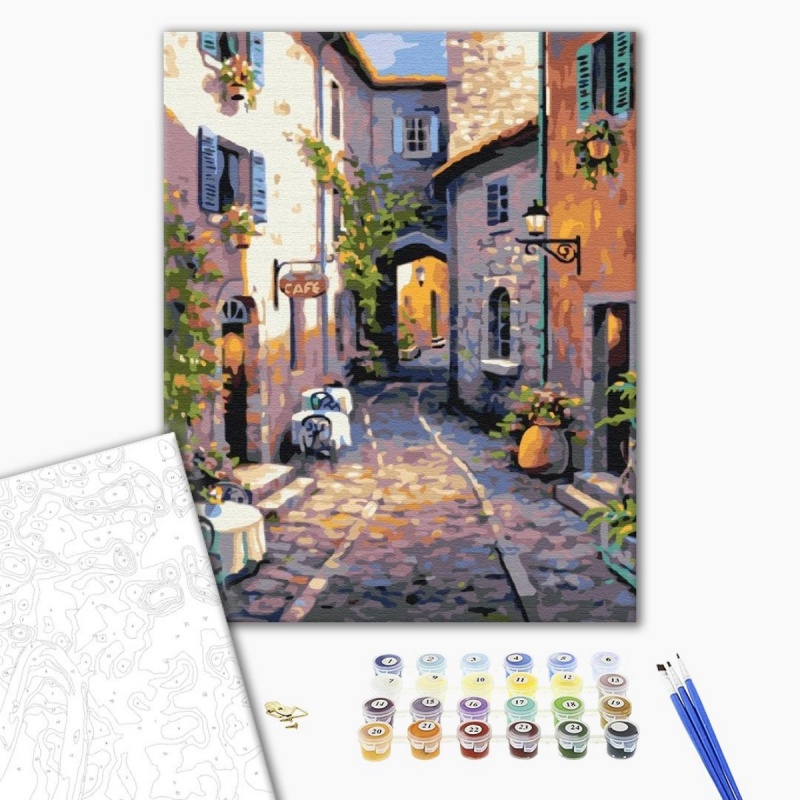 368190-388607-malowanie_po_numerach_brushme_40x50_cm_cicha-800w-1 Malowanie po numerach BRUSHME, 40x50 cm, cicha ulica, 1 szt., w pudełku - obrazek 1
