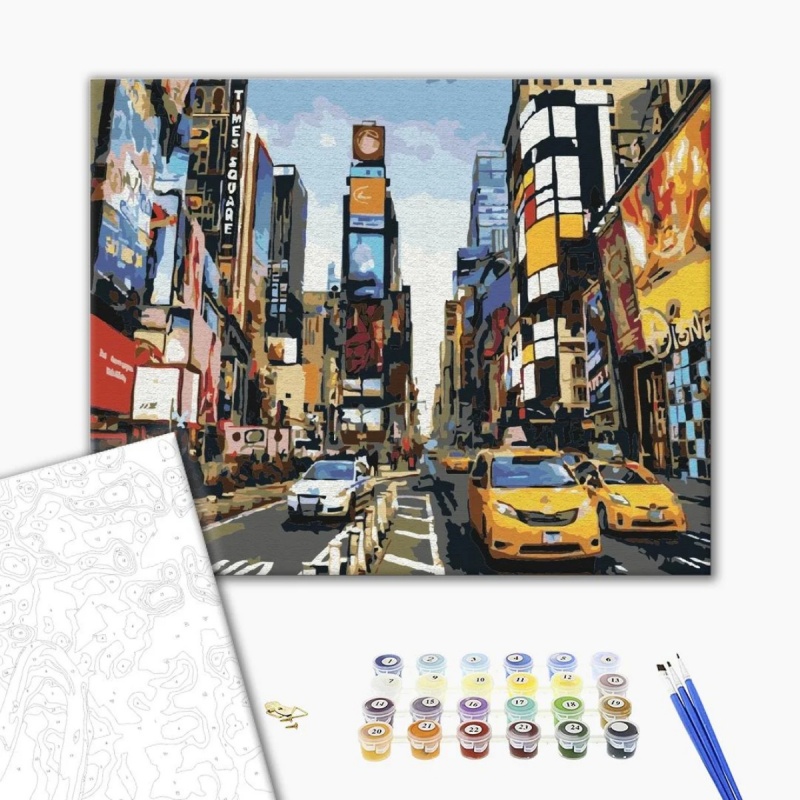 368216-388615-malowanie_po_numerach_brushme_40x50_cm_zycie-800w Malowanie po numerach BRUSHME, 40x50 cm, życie Times Square, 1 szt., w pudełku - obrazek 1
