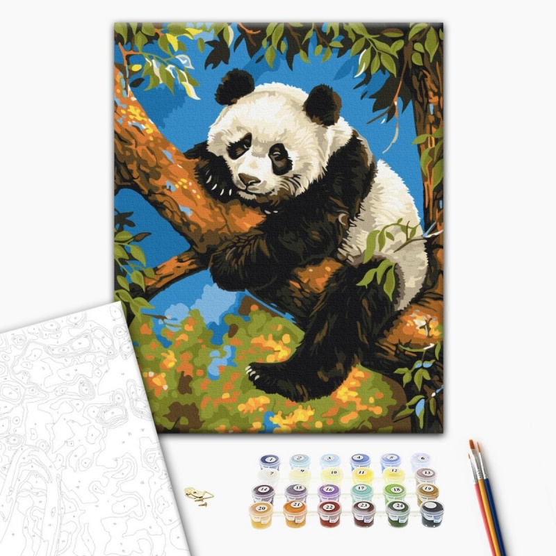 368228-388598-malowanie_po_numerach_brushme_40x50_cm_leniw-800w-1 Malowanie po numerach BRUSHME, 40x50 cm, leniwa panda, 1 szt., w pudełku - obrazek 1