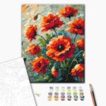 Malowanie po numerach BRUSHME, 40x50 cm, maki, 1 szt., w pudełku