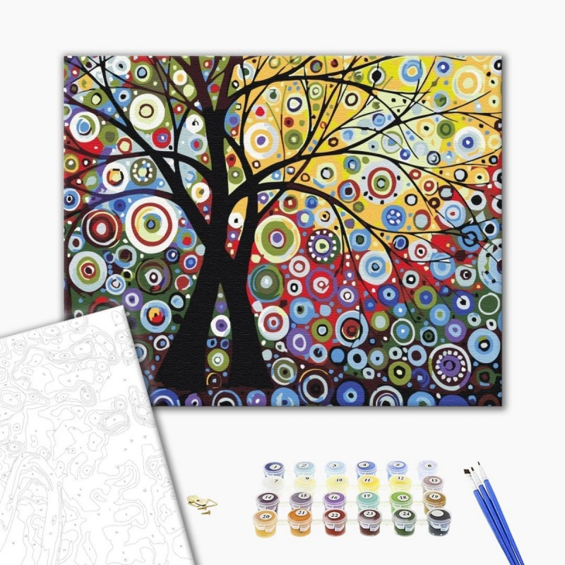 368248-388632-malowanie_po_numerach_brushme_40x50_cm_drzew-800w-1 Malowanie po numerach BRUSHME, 40x50 cm, drzewo szczęścia, 1 szt., w pudełku - obrazek 1