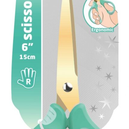 Nożyczki KEYROAD Metallic, powłoka tytanowa, 15,5 cm, zawieszka, mix kolorów