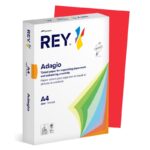 Papier ksero REY ADAGIO, A4, 80gsm, 22 czerwony intense INTENSE *RYADA080X429 R200, 500 ark. (pakiet 5 opakowań)