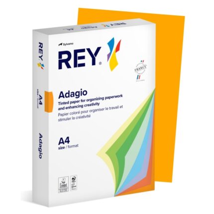 Papier ksero REY ADAGIO, A4, 80gsm, 70 pomarańczowy intense *RYADA080X415 R100 (pakiet 5 opakowań)