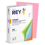 Papier ksero REY ADAGIO, A4, 80gsm, 05 różowy pastel *RYADA080X422 R200, 500 ark. (pakiet 5 opakowań)
