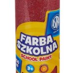 Farba szkolna Astra 250 ml - brokatowa czerwona