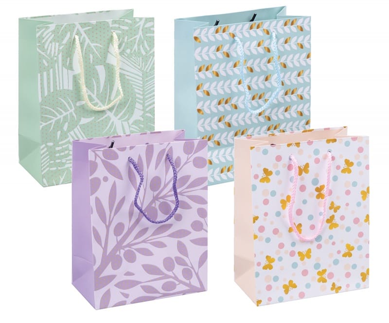 370826-389944-torebka_na_prezenty_donau_home_laminowana_18-800w-1 Torebka na prezenty DONAU HOME, laminowana, 18x23x10cm, całoroczna, sznurek, mix wzorów (opakowanie 12 szt.) - obrazek 1