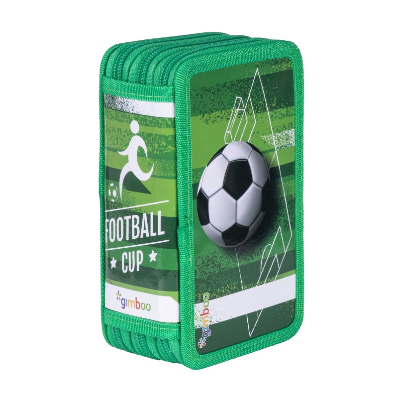 370861-391021-piornik_szkolny_gimboo_z_wyposazeniem_3_komo-800w Piórnik szkolny GIMBOO, z wyposażeniem, 3 komory, Soccer 2025, zielony - obrazek 1