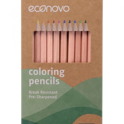 Kredki ołówkowe ECONOVO, FSC, 3mm, 12 szt., mix kolorów