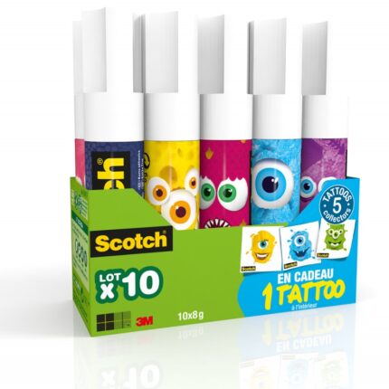 Klej w sztyfcie SCOTCH Monsters, 10x8g