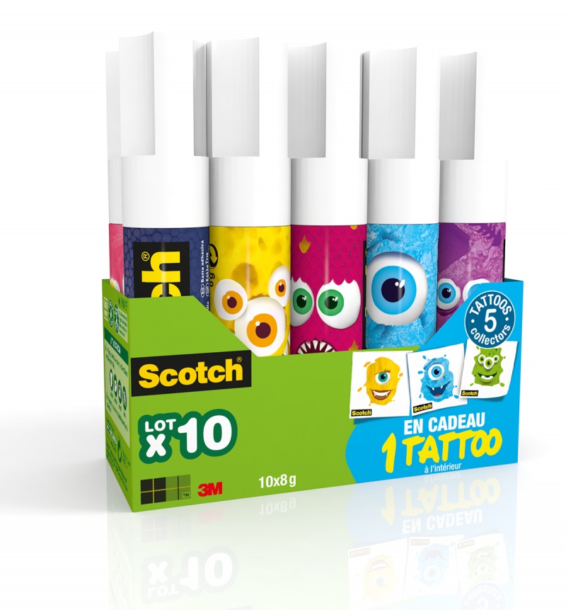 375377-392772-klej_w_sztyfcie_scotch_monster_10x8g-800w Klej w sztyfcie SCOTCH Monsters, 10x8g - obrazek 1