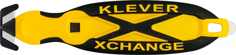375486-393168-noz_bezpieczny_klever_xchange_20_wymienna_gl-800w Nóż bezpieczny KLEVER XChange 20, wymienna głowica, żółty (opakowanie 12 szt.) - obrazek 1