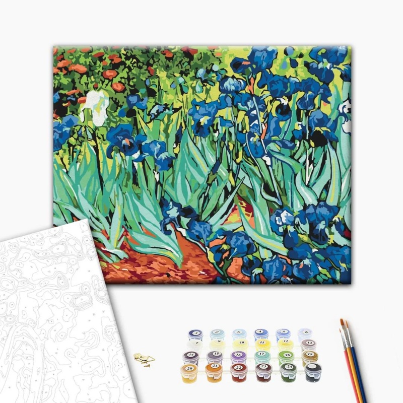 375494-392789-malowanie_po_numerach_brushme_40x50_cm_irysy-800w-1 Malowanie po numerach BRUSHME, 40x50 cm, Irysy Van Gogh, 1 szt., w pudełku - obrazek 1