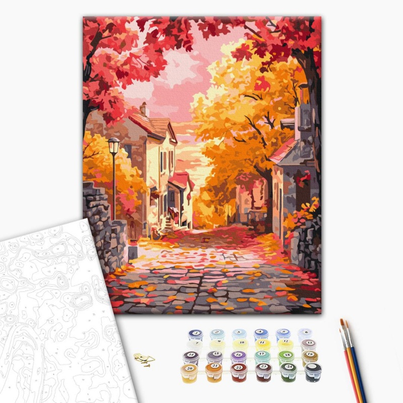 375527-392785-malowanie_po_numerach_brushme_40x50_cm_jesie-800w-1 Malowanie po numerach BRUSHME, 40x50 cm, jesienny zachód słońca, 1 szt., w pudełku - obrazek 1