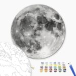 Malowanie po numerach BRUSHME, okrągły, śr. 40 cm, księżyc, 1 szt.