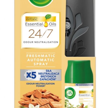 Automatyczny odświeżacz powietrza AIR WICK FRESHMATIC komplet z wkładem, drzewo sandałowe i zmysłowa wanilia, 250 ml