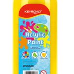 Farba akrylowa KEYROAD, 1000ml, butelka, żółta