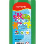 Farba akrylowa KEYROAD, 1000ml, butelka, zielona