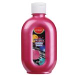 Farba plakatowa KEYROAD, metaliczna, 300ml, butelka, czerwona - obrazek 2