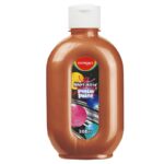 Farba plakatowa KEYROAD, metaliczna, 300ml, butelka, żółta - obrazek 2