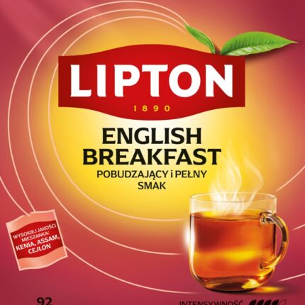 Herbata LIPTON czarna, English Breakfast, 92 torebki