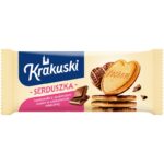 Ciastka KRAKUSKI, serduszka maślane w czekoladzie mlecznej, 171g (opakowanie 26 szt.)